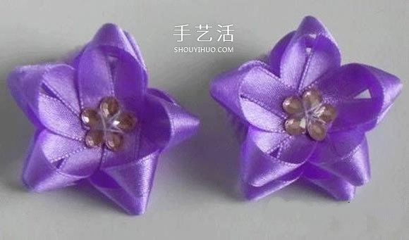 絲帶編花的教程 手工絲帶五角花的編法圖解 -  itrip.net.cn