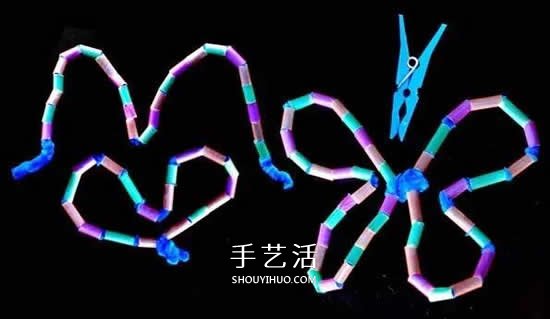 用吸管做蝴蝶的方法 幼兒園手工蝴蝶制作 -  itrip.net.cn