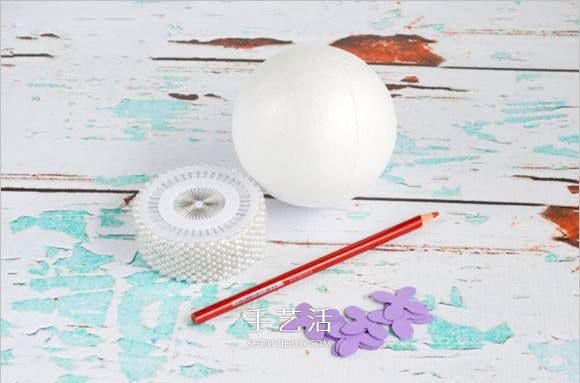 手工繡球花的做法圖解 卡紙簡(jiǎn)單制作繡球花球 -  itrip.net.cn
