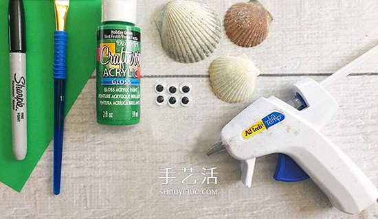用貝殼做小烏龜?shù)姆椒?幼兒手工制作小烏龜 -  itrip.net.cn