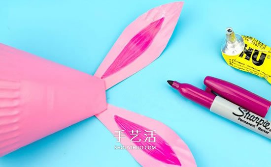用紙盤做立體兔子教程 可愛紙盤兔子制作方法 -  itrip.net.cn