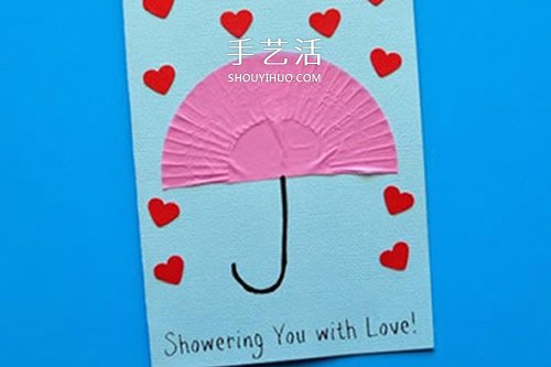 可愛簡單的母親節(jié)卡片DIY 天上下起了愛心雨！ -  itrip.net.cn