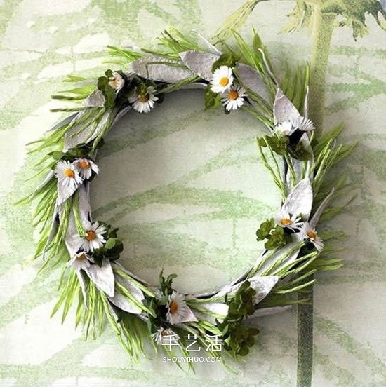 幼兒園手工花環(huán)怎么做 小清新雞蛋托花環(huán)DIY -  itrip.net.cn