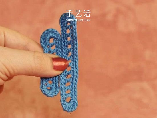 鉤織蜻蜓的鉤法圖解 可用作衣物上的漂亮裝飾 -  itrip.net.cn
