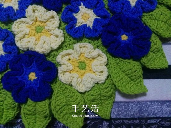 好看櫻草花坐墊的編織圖解 讓你舍不得用！ -  itrip.net.cn