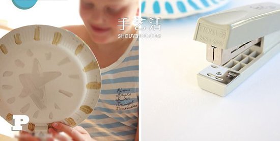 自制簡易手鼓的方法 怎么做紙盤手鼓的教程 -  itrip.net.cn