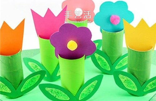 卷紙筒變廢為寶做小花 幼兒手工立體小花DIY -  itrip.net.cn