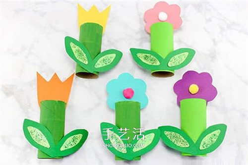 卷紙筒變廢為寶做小花 幼兒手工立體小花DIY -  itrip.net.cn