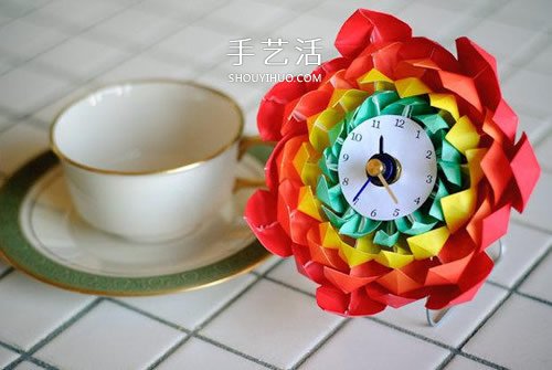 折紙組合式美麗花朵 做一個花型鬧鐘的教程 -  itrip.net.cn