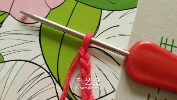 毛線小花的鉤針編織圖解 六瓣花朵的編織教程 -  itrip.net.cn