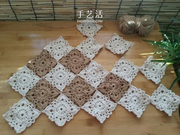 由單元花組合而成！手工鉤針編織漂亮毯子圖解 -  itrip.net.cn