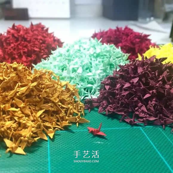 牛人折紙這么玩！上個(gè)千紙鶴制作精美盆景樹 -  itrip.net.cn