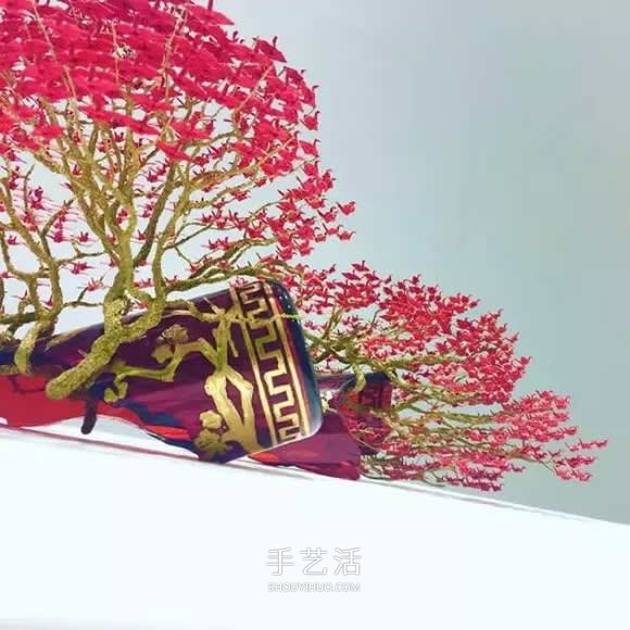 牛人折紙這么玩！上個(gè)千紙鶴制作精美盆景樹 -  itrip.net.cn