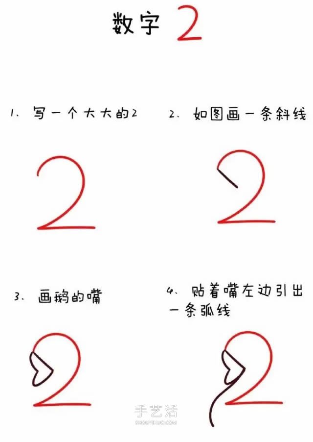 數(shù)字簡筆畫動物1到10 可愛數(shù)字簡筆畫圖片大全 -  itrip.net.cn