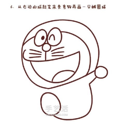 哆啦A夢簡筆畫圖片步驟 哆啦A夢簡筆畫帶顏色 -  itrip.net.cn