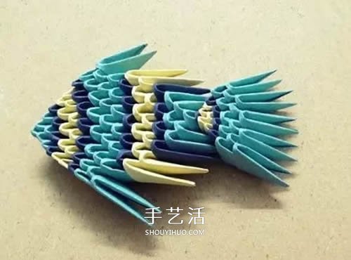 三角插小魚折法圖解 簡單熱帶小魚用三角插做 -  itrip.net.cn