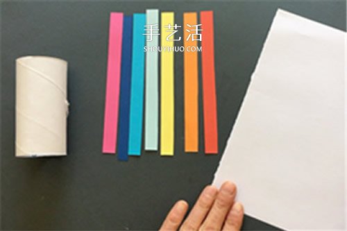 可愛云朵彩虹風(fēng)鈴做法 卷紙筒DIY卡通風(fēng)鈴教程 -  itrip.net.cn