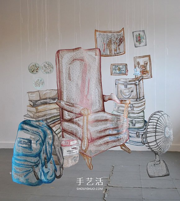 用線創(chuàng)作雕塑裝置 彷彿一吹即散的“線畫”  -  itrip.net.cn