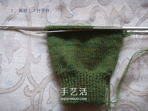 純色無(wú)花紋手套的織法 手工編織帶手指手套 -  itrip.net.cn