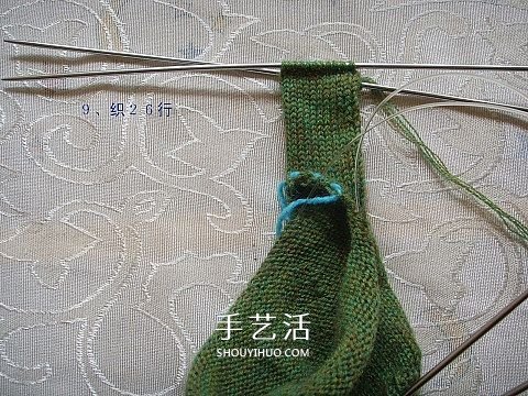 純色無(wú)花紋手套的織法 手工編織帶手指手套 -  itrip.net.cn