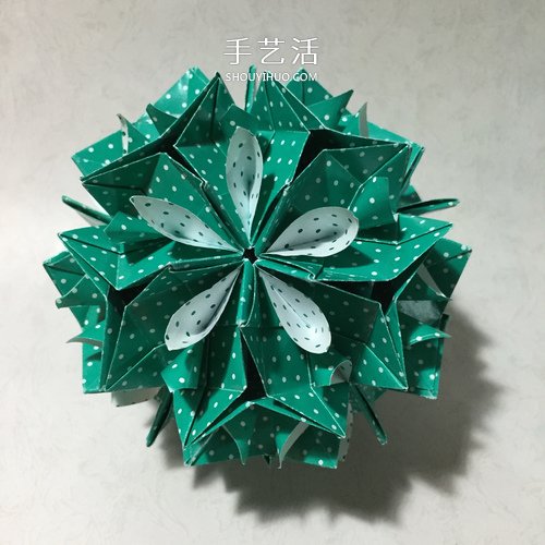 怎么折五瓣花花球的方法 五瓣花球的折紙圖解 -  itrip.net.cn