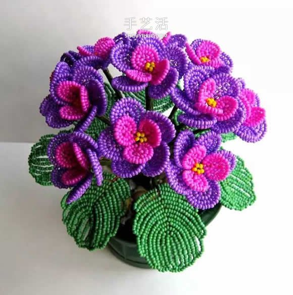 美到極致的串珠花朵 做成插花工藝品裝飾 -  itrip.net.cn