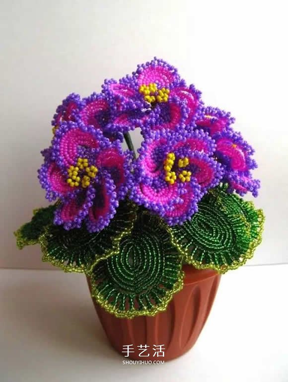 美到極致的串珠花朵 做成插花工藝品裝飾 -  itrip.net.cn