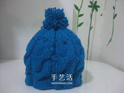 帶辮子毛線帽子的編法 可愛俏皮帽子編織圖解 -  itrip.net.cn