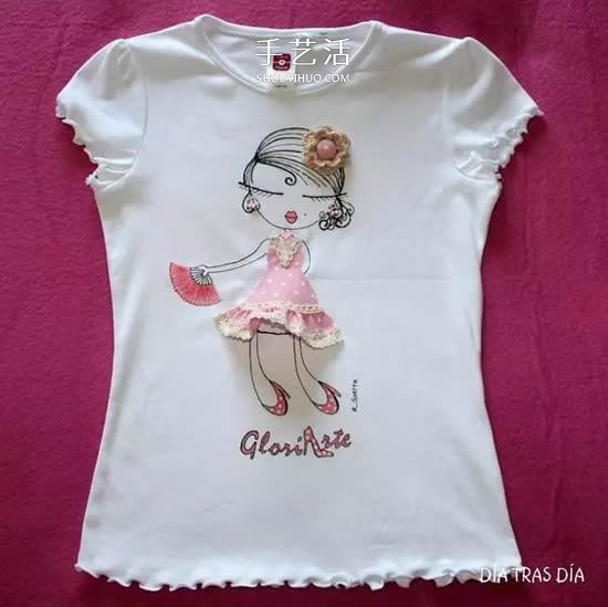 媽媽在女兒衣服上的創(chuàng)意畫 小伙伴們都羨慕！ -  itrip.net.cn
