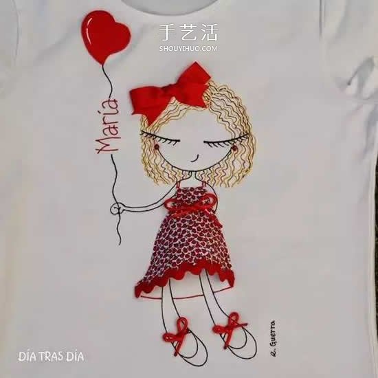 媽媽在女兒衣服上的創(chuàng)意畫 小伙伴們都羨慕！ -  itrip.net.cn