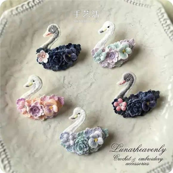 美得不像話！袖珍鉤針花朵飾品作品圖片欣賞 -  itrip.net.cn