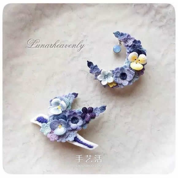 美得不像話！袖珍鉤針花朵飾品作品圖片欣賞 -  itrip.net.cn