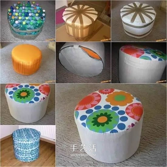 用塑料瓶做的小制作 凳子沙發(fā)垃圾桶隨便選 -  itrip.net.cn