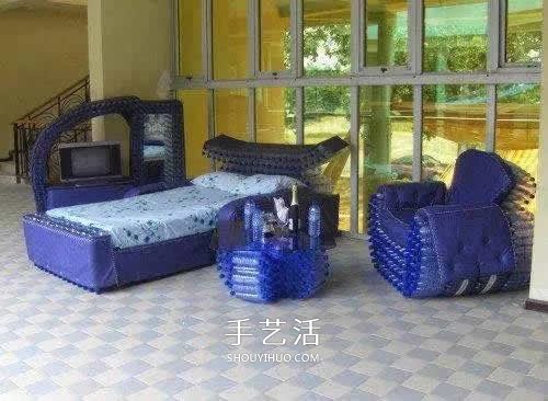 用塑料瓶做的小制作 凳子沙發(fā)垃圾桶隨便選 -  itrip.net.cn
