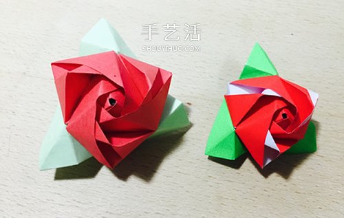 創(chuàng)意情人節(jié)折紙：可變玫瑰花的魔術(shù)方塊折法 -  itrip.net.cn