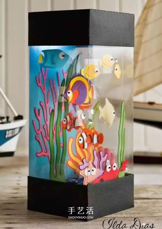 自制玩具水族箱的方法 兒童手工做魚(yú)缸的教程 -  itrip.net.cn