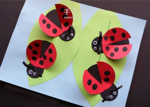 幼兒園卡紙手工制作七星瓢蟲的方法圖解 -  itrip.net.cn