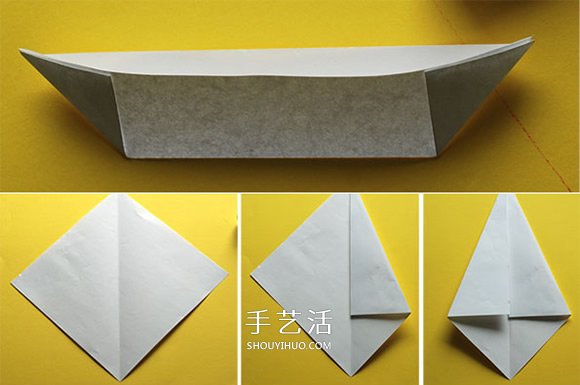 幼兒園用折紙手工制作海濱帆船畫的方法 -  itrip.net.cn