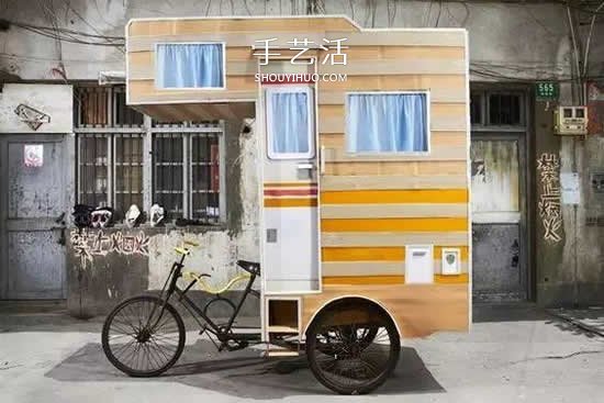 驚倒一片！開不起汽車房車 還有自行車房車！  -  itrip.net.cn