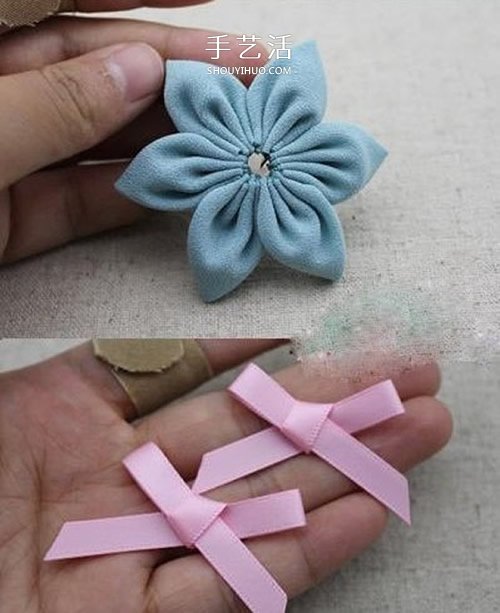 雪紡布手工制作小清新蝴蝶結(jié)花朵飾品圖解 -  itrip.net.cn