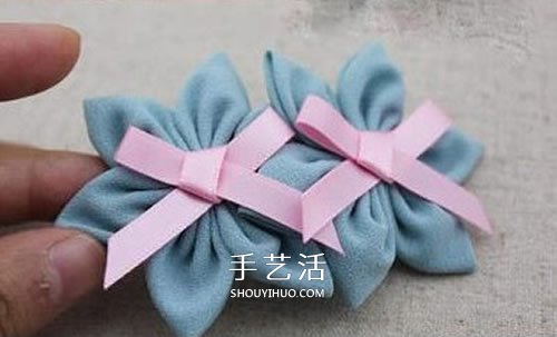 雪紡布手工制作小清新蝴蝶結(jié)花朵飾品圖解 -  itrip.net.cn