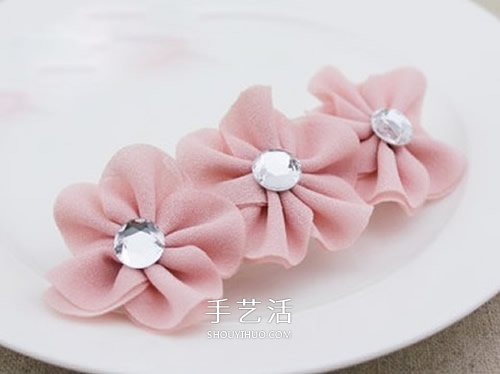 雪紡布花的制作方法 自制雪紡布花朵發(fā)夾 -  itrip.net.cn