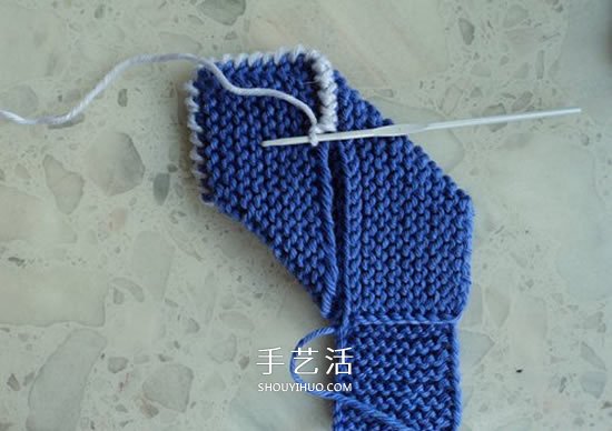 兩種毛線搭配 手工編織漂亮地板鞋的織法圖解 -  itrip.net.cn
