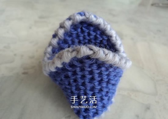 兩種毛線搭配 手工編織漂亮地板鞋的織法圖解 -  itrip.net.cn