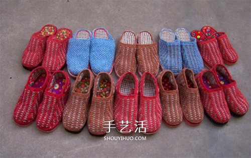 用棒針平針手工編織保暖拖鞋的方法圖解 -  itrip.net.cn