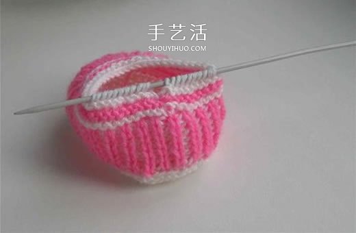 女寶寶保暖毛線鞋編織圖解 帶扣帶和花朵裝飾 -  itrip.net.cn