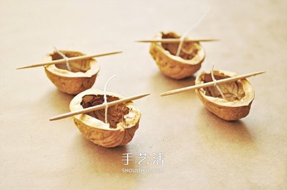 一個(gè)核桃殼廢物利用 做成浪漫情人節(jié)蠟燭燈 -  itrip.net.cn