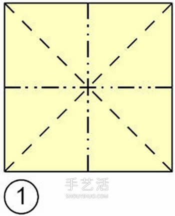 手工折四角收納盒的折法 漂亮垃圾盒折疊圖解 -  itrip.net.cn