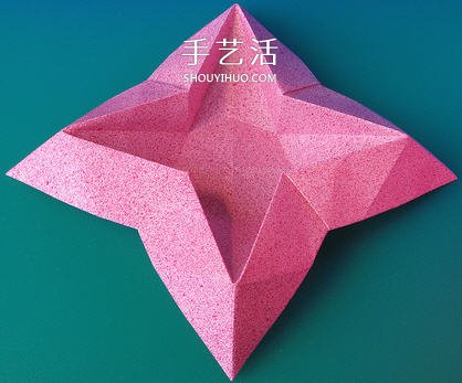 手工折四角收納盒的折法 漂亮垃圾盒折疊圖解 -  itrip.net.cn