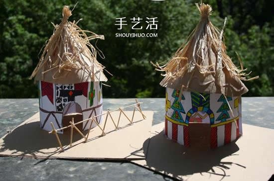 幼兒園手工小房子做法 自制圓形尖頂房子教程 -  itrip.net.cn